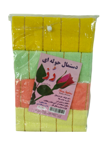 دستمال حوله ای رز سایز 30 در 40 بسته 4 عددی